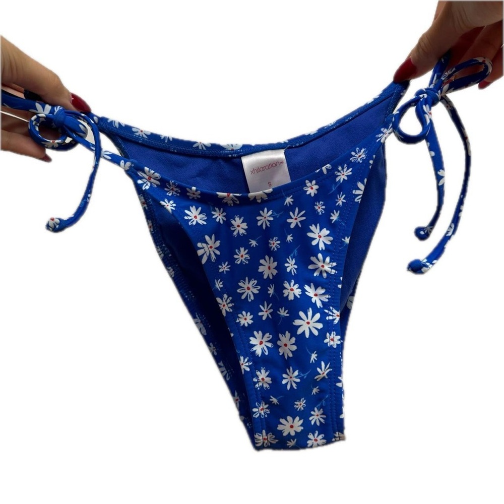 Xhilaration Blue Floral Women's Swim Bottom